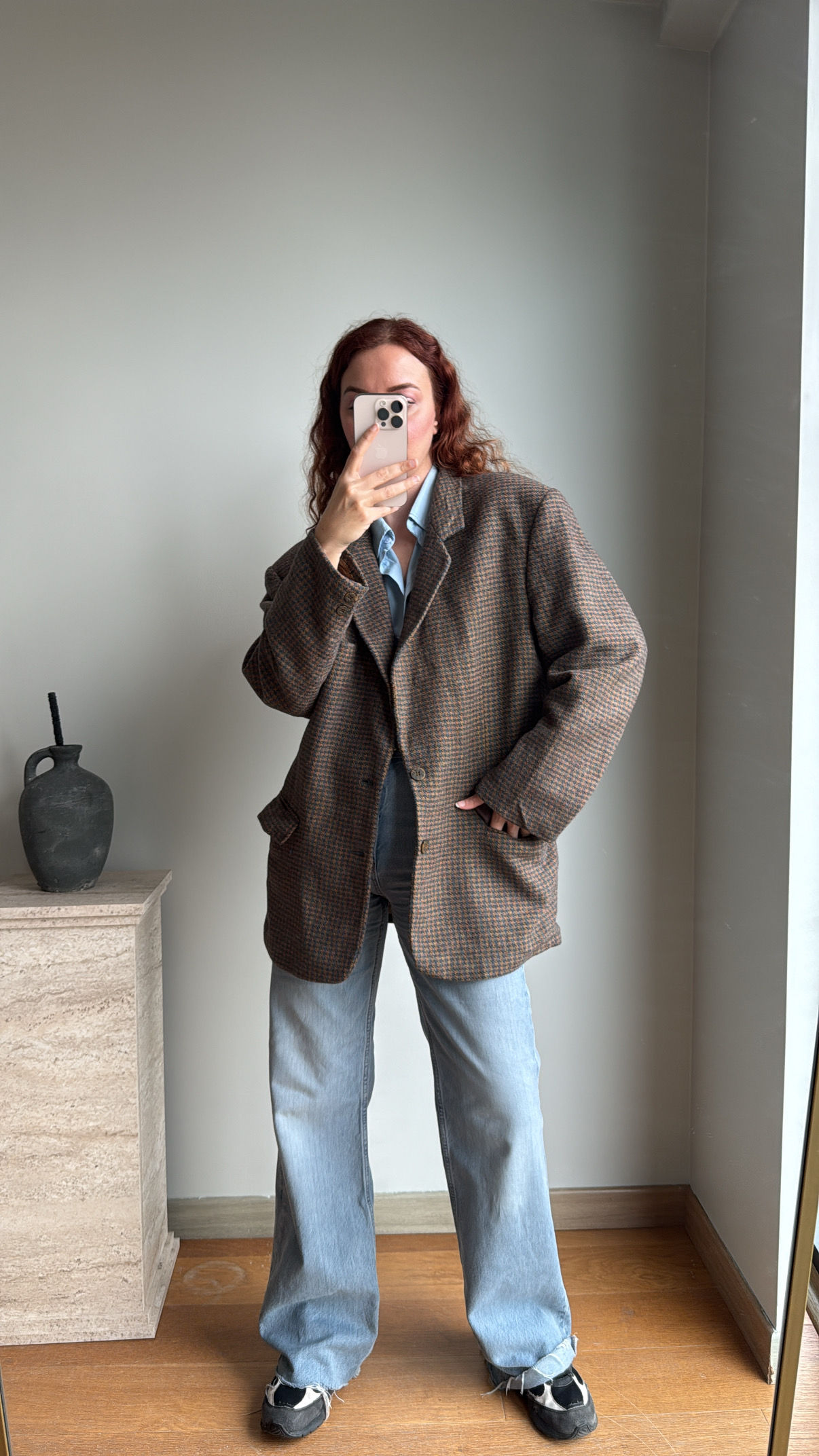 Vintage Yün Oversize Ceket