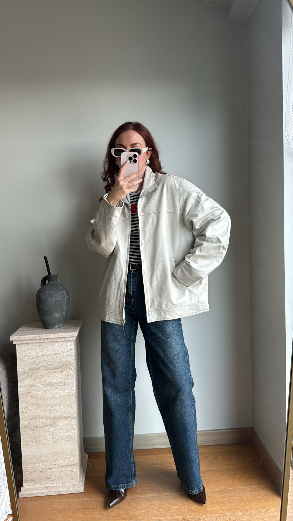 Vintage Gerçek Deri Rıvelıno İtaly Ceket