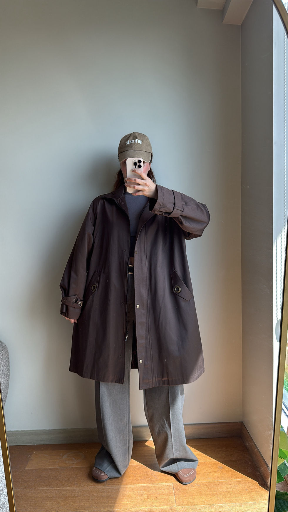 Küçük resim: Vintage Oversize Trenchcoat