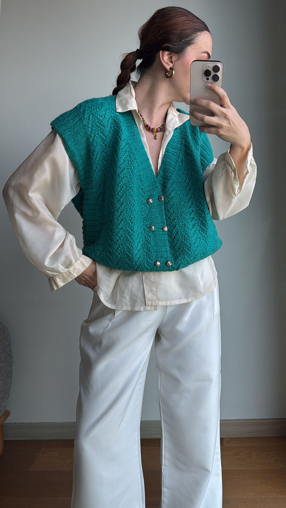 Küçük resim: Vintage Yün Suveter 