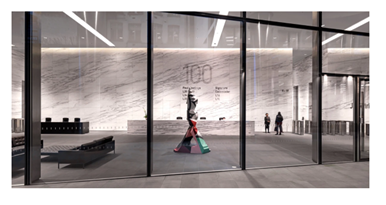 Gallery area of 100 Bishopsgate