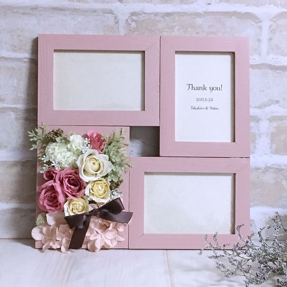フラワーフォトフレーム　dasty pink