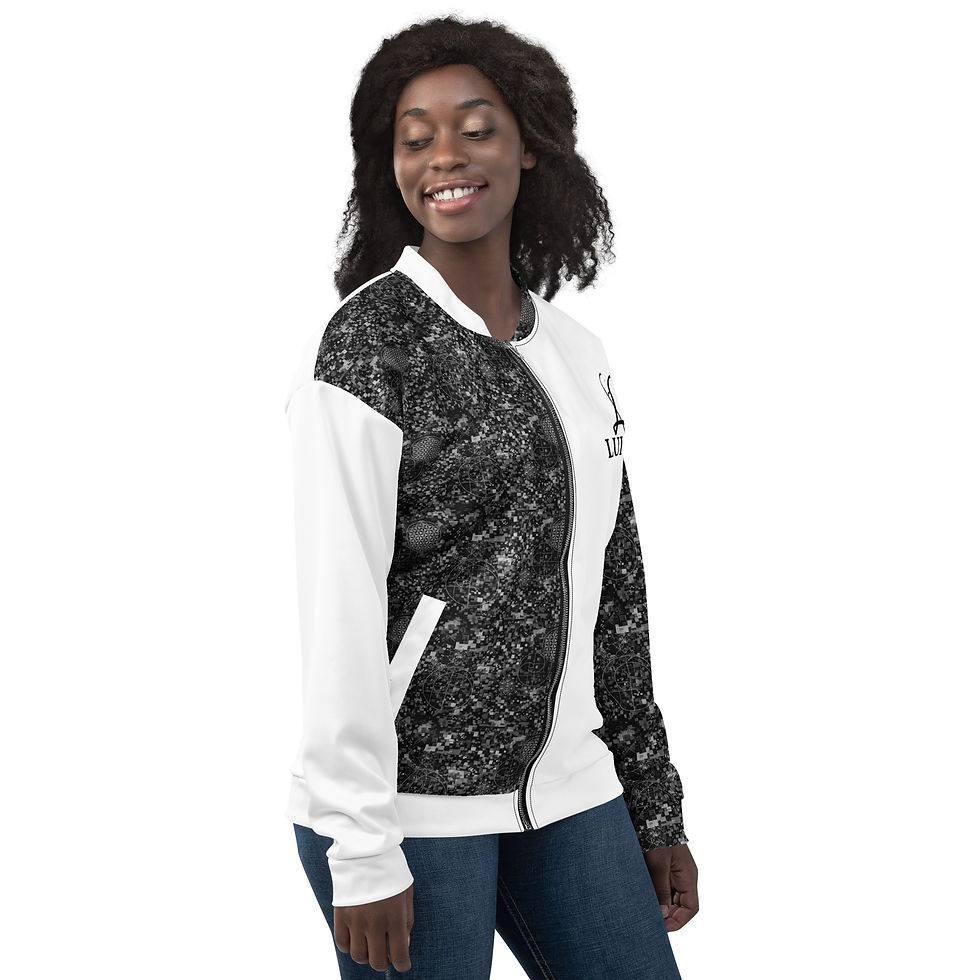 Thumbnail: Black LFL Camo Bomber Jacket