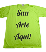 camiseta verde poliéster estampa personalizada