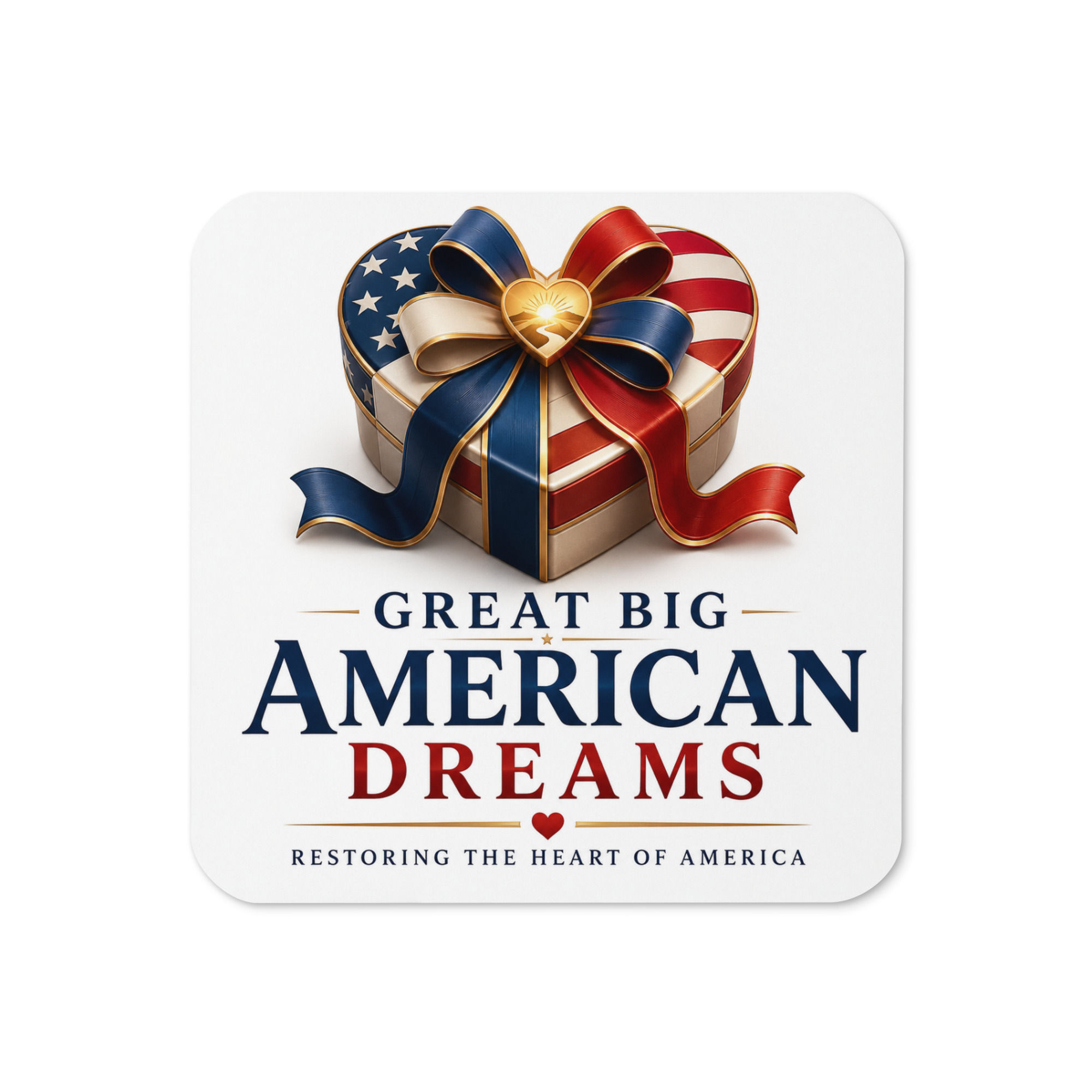 Great Big American Dreams Cork-Back Coaster