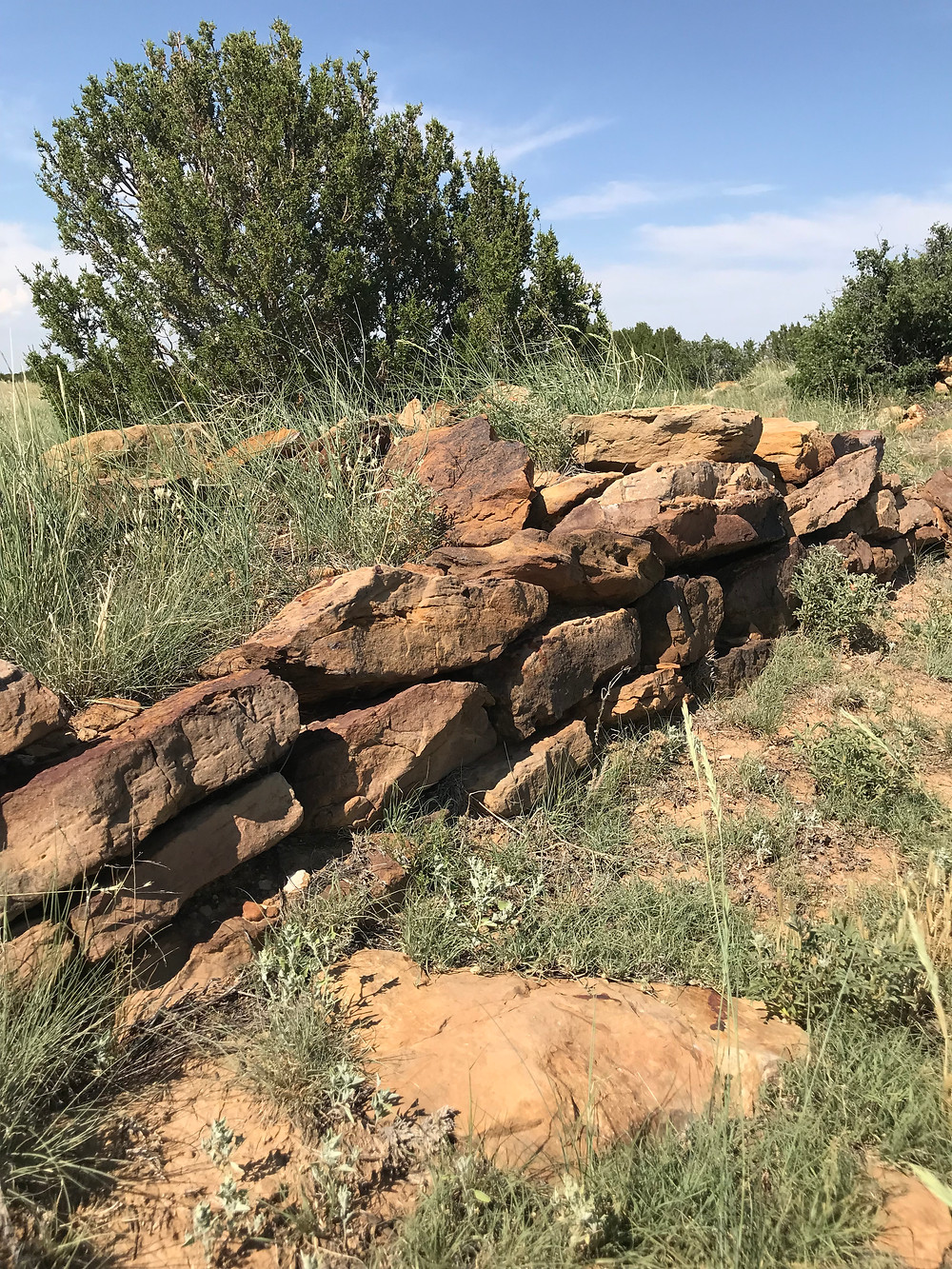 Photo of the rubble of Camp Nichols.