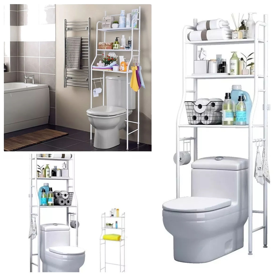 Organizador De Baño 3 Niveles Estante De Almacenamiento Rack