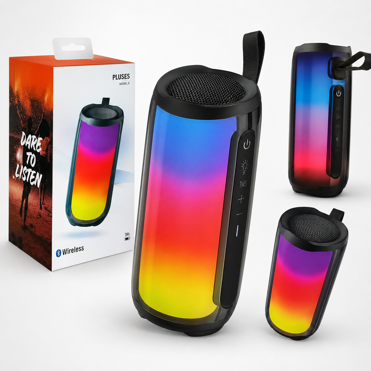 Parlante Bluetooth Inalámbrico Bafle con Luces LED RGB 360