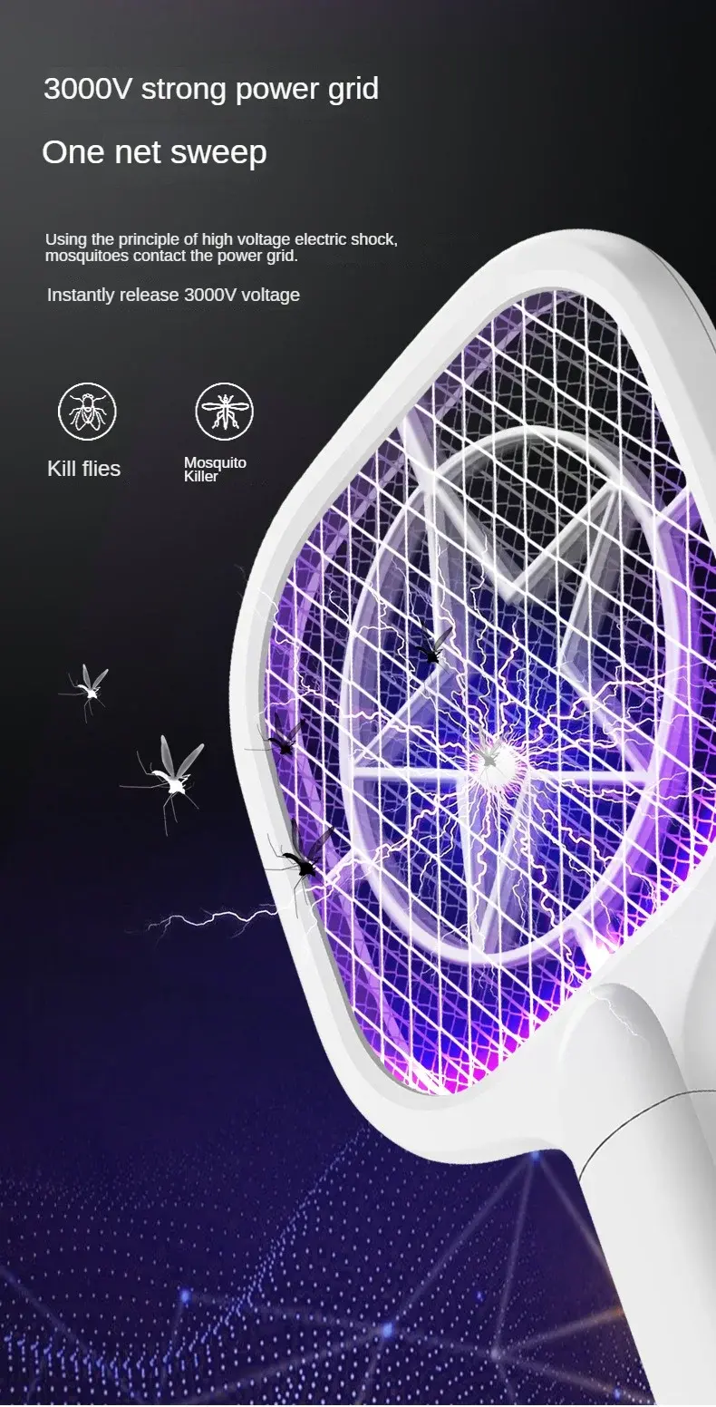 Miniatura: Raqueta Mata Moscas Recargable