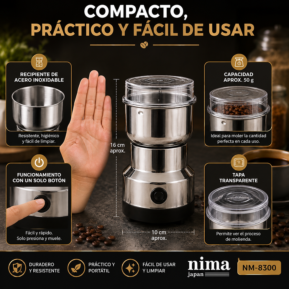 Miniatura: Molino Eléctrico NIMA NM-8300 para Café y Especias 50 g