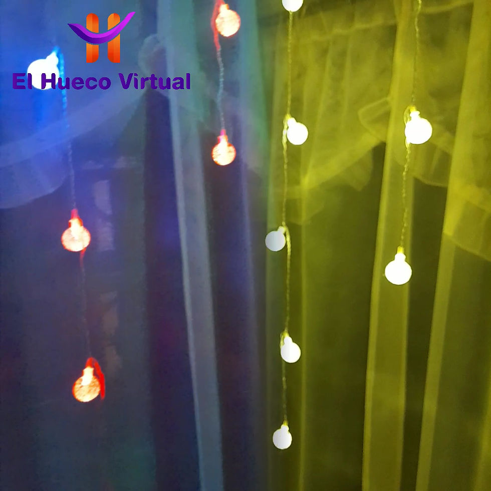 Miniatura: Cortina De Luces Led Burbuja / Cristal 3 Metros De Ancho Caida 30/40/50