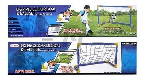 Miniatura: Arco De Futbol Caja Soccer 79X50X43cms + Inflador + Pelota