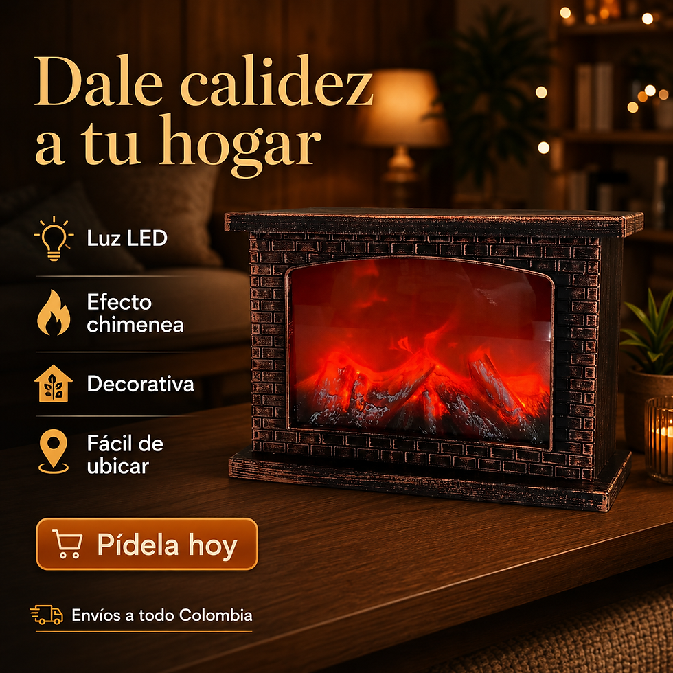 Miniatura: Chimenea LED Decorativa Efecto Fuego Realista