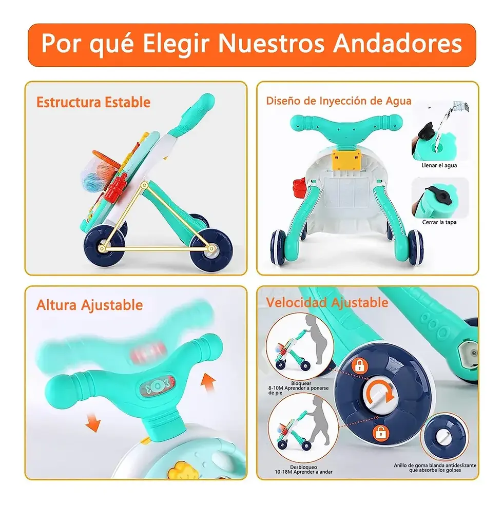 Miniatura: Andadera Huanger Andador  3 en 1  Caminador + Mesa de Actividades + Scooter