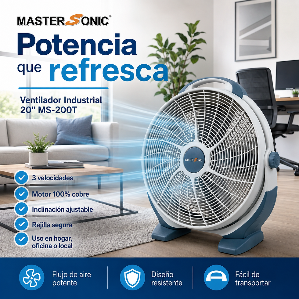 Miniatura: Ventilador Industrial 20 Pulgadas Alta Potencia Piso Pared Master Sonic