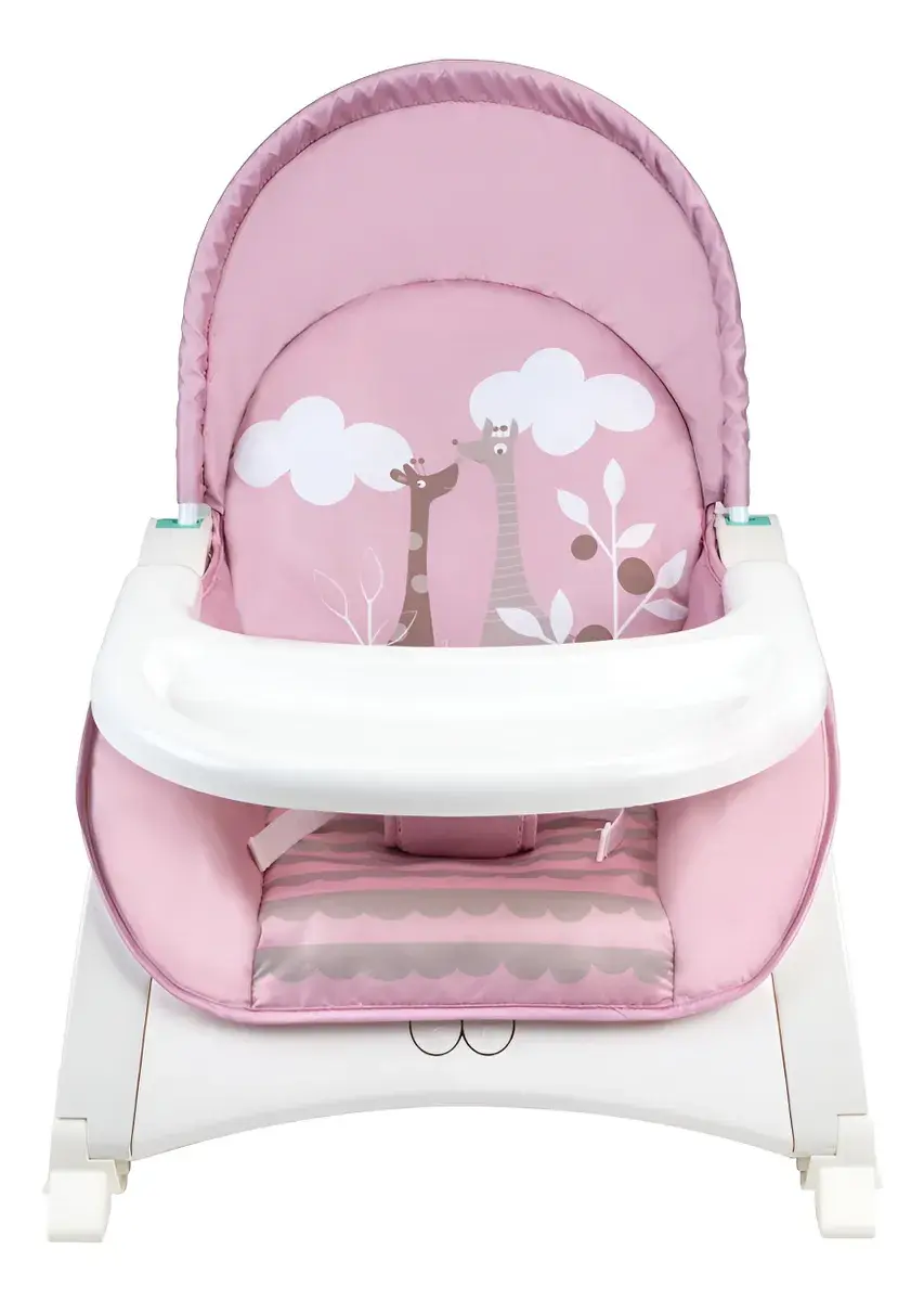 Miniatura: Silla Mecedora Mattina Multifuncional Rosada Con Bandeja Vibracion Musica