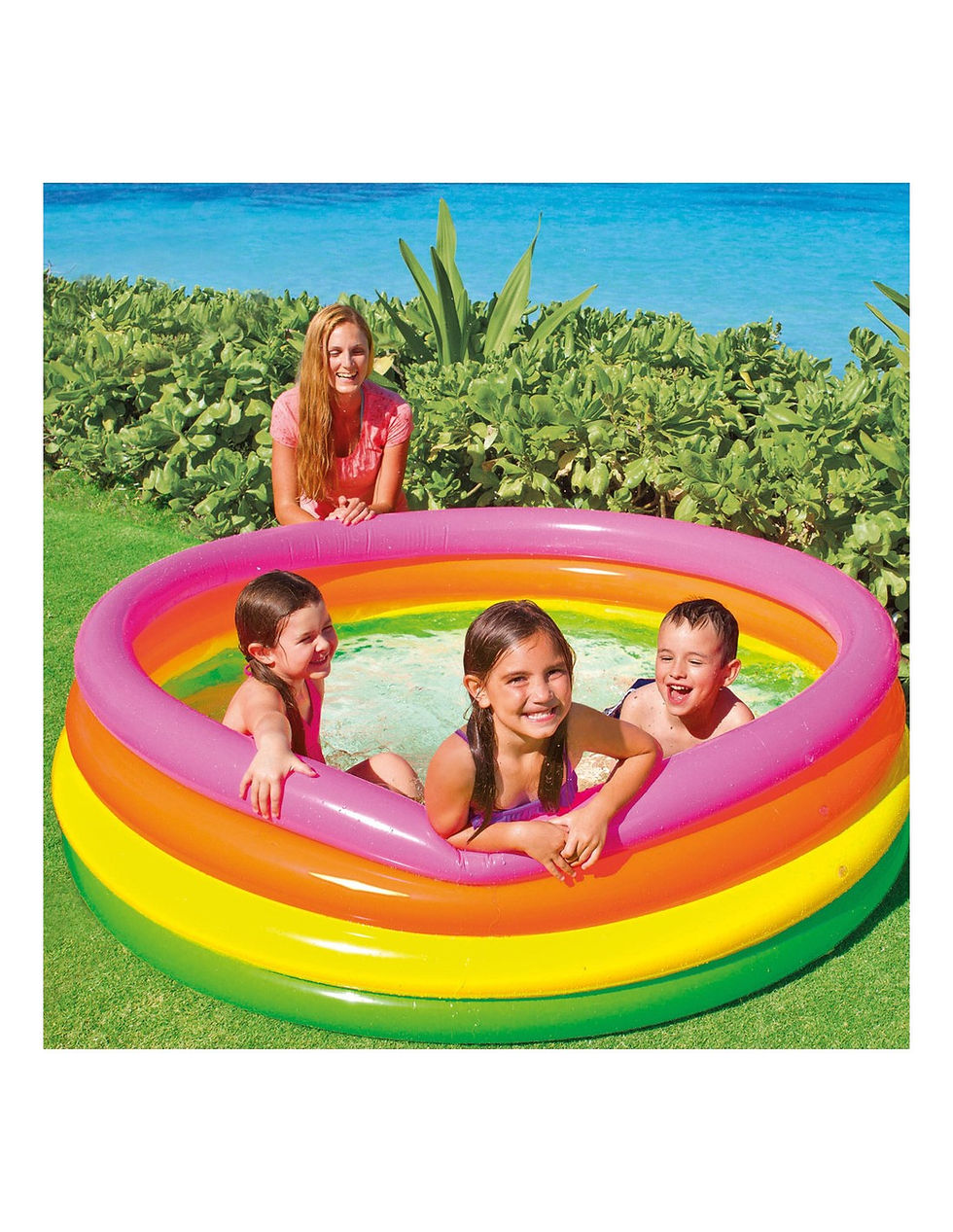 Miniatura: PISCINA INFANTIL HINCHABLE INTEX 4 COLORES GRANDE 168X46 CM