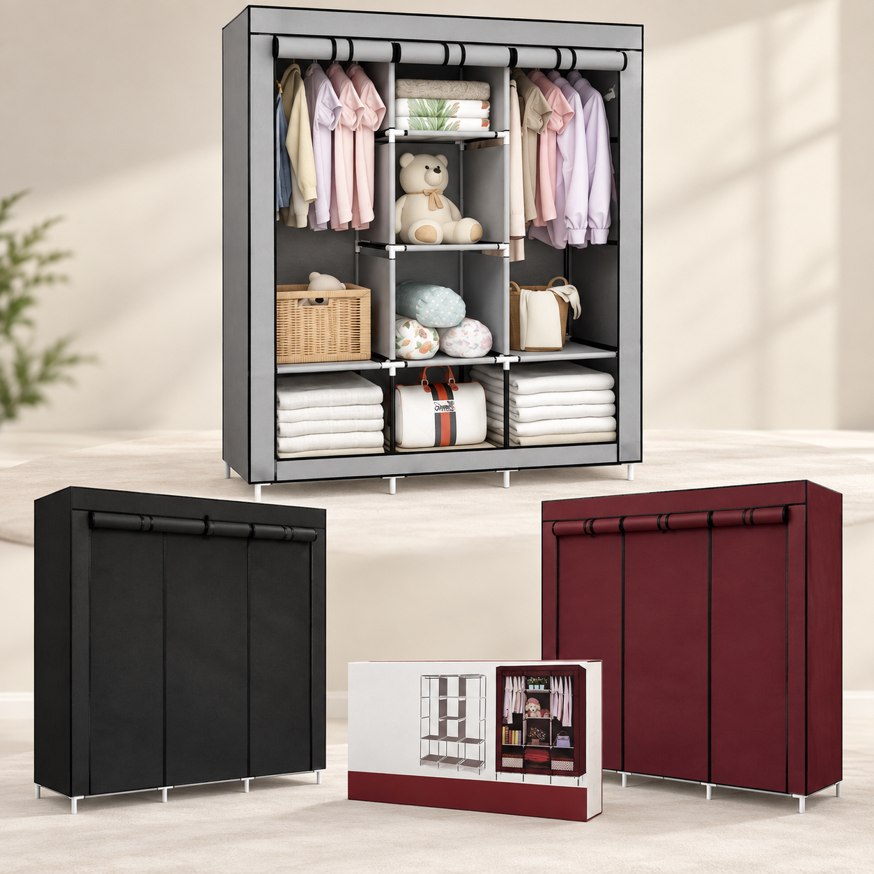 Armario Storage 88130 Organizador 130x45x175 cm 3 Colores