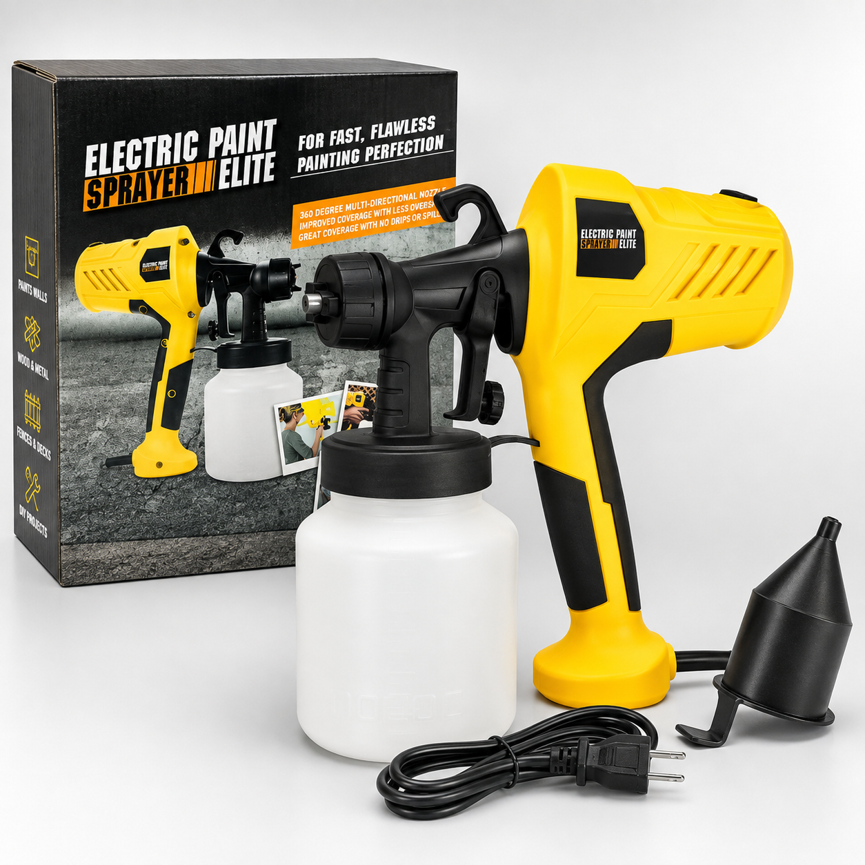 Pistola de Pintura Eléctrica VPSG1008 TS19 400W 800ml Boquilla 360°