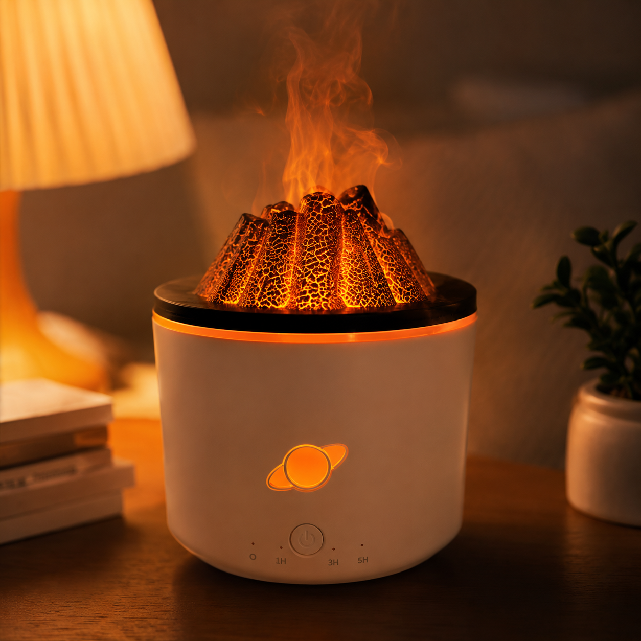 Humidificador Difusor De Aromas Volcán Erupción Ultrasónico