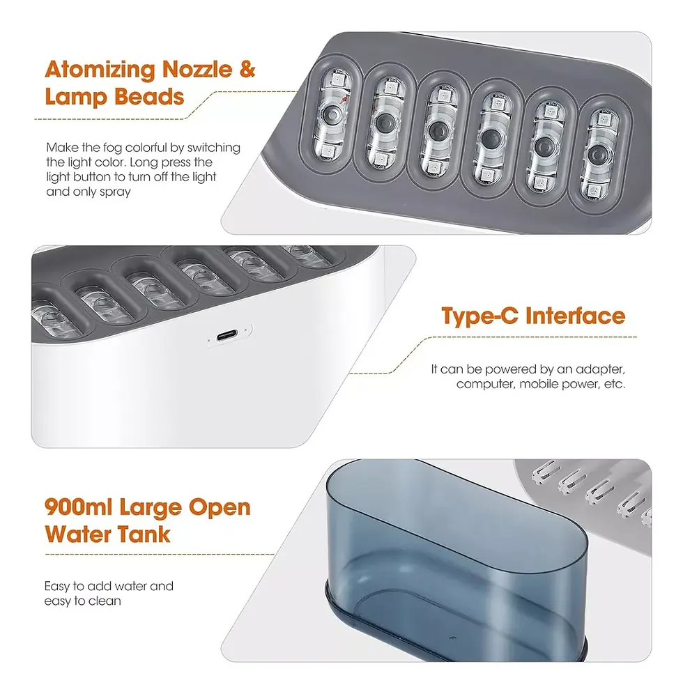 Miniatura: Humidificador 7 Led Colores Difusor Ultrasonico RGB