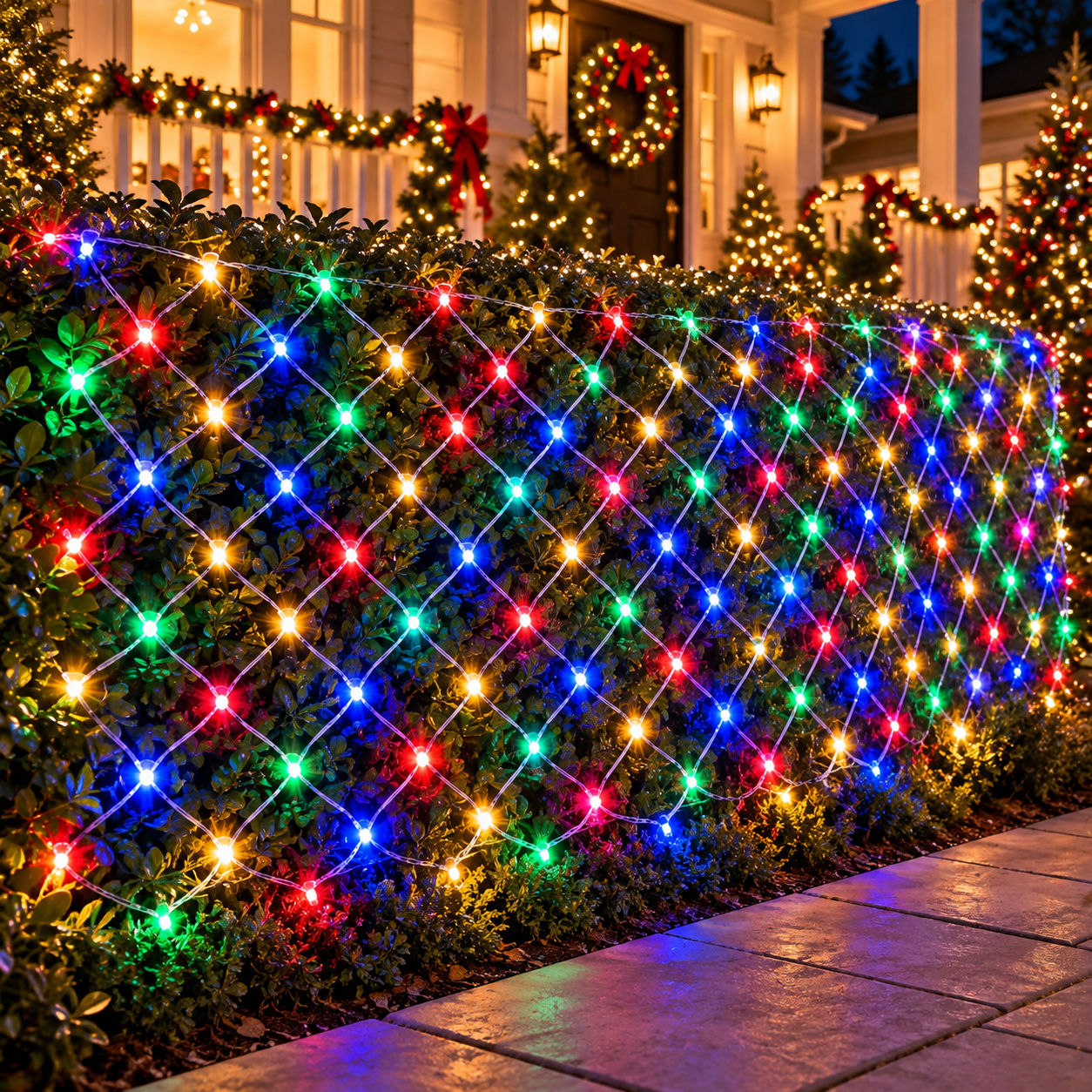 Malla Luces Navideñas LED Multicolor 240 Luces 3 x 2 m ES1735