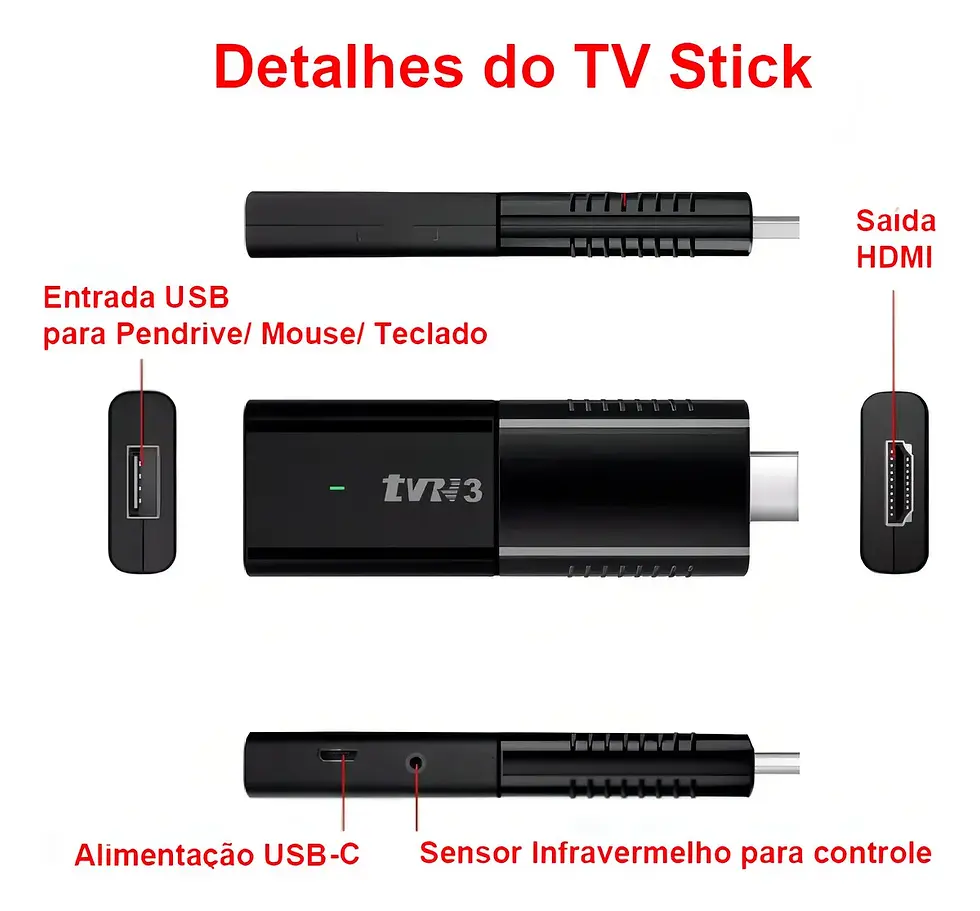 Miniatura: Android TV Box – TV Stick  Smart | Wi-Fi/Ethernet | USB | MicroSD/TF