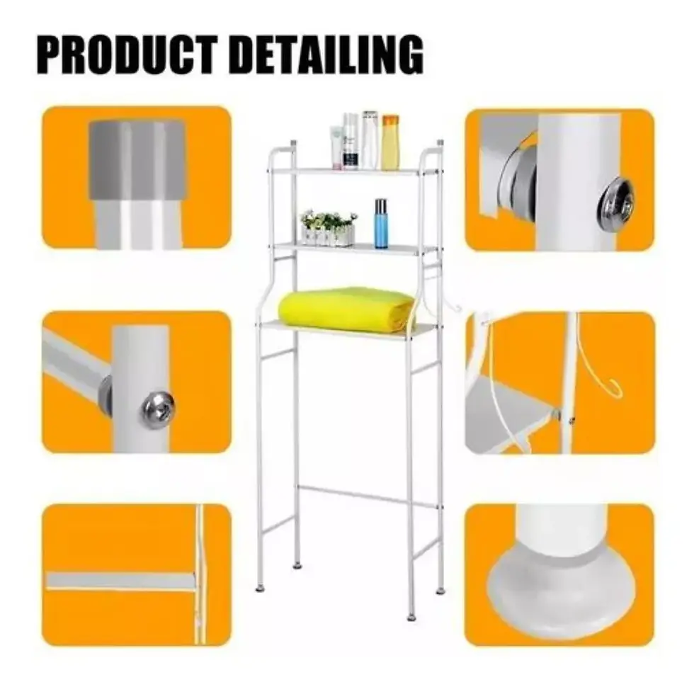 Miniatura: Organizador De Baño 3 Niveles Estante De Almacenamiento Rack