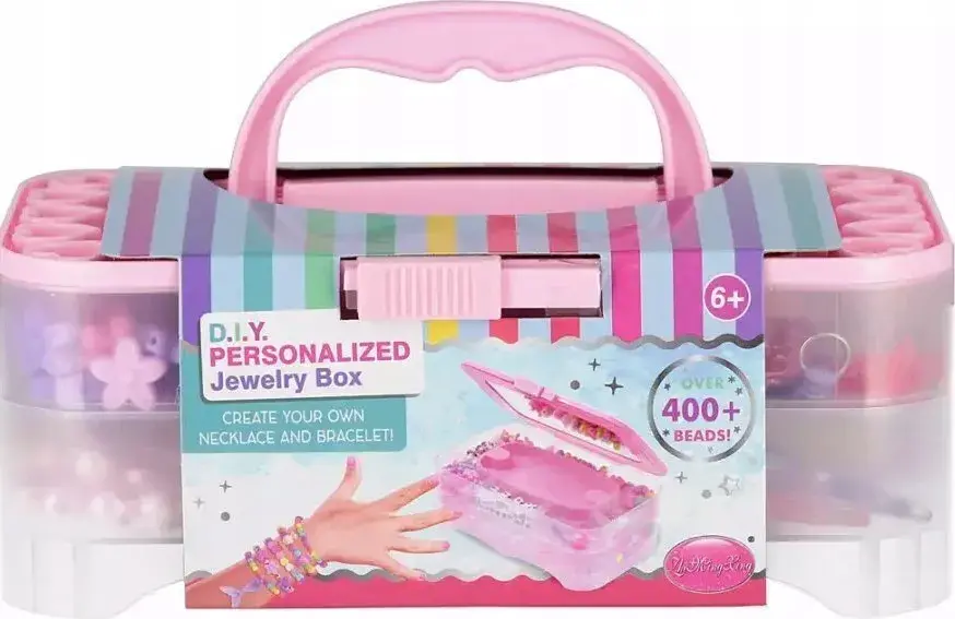 Miniatura: Kit para Hacer Pulseras y Collares Infantil – 2 Pisos (400 Piezas)