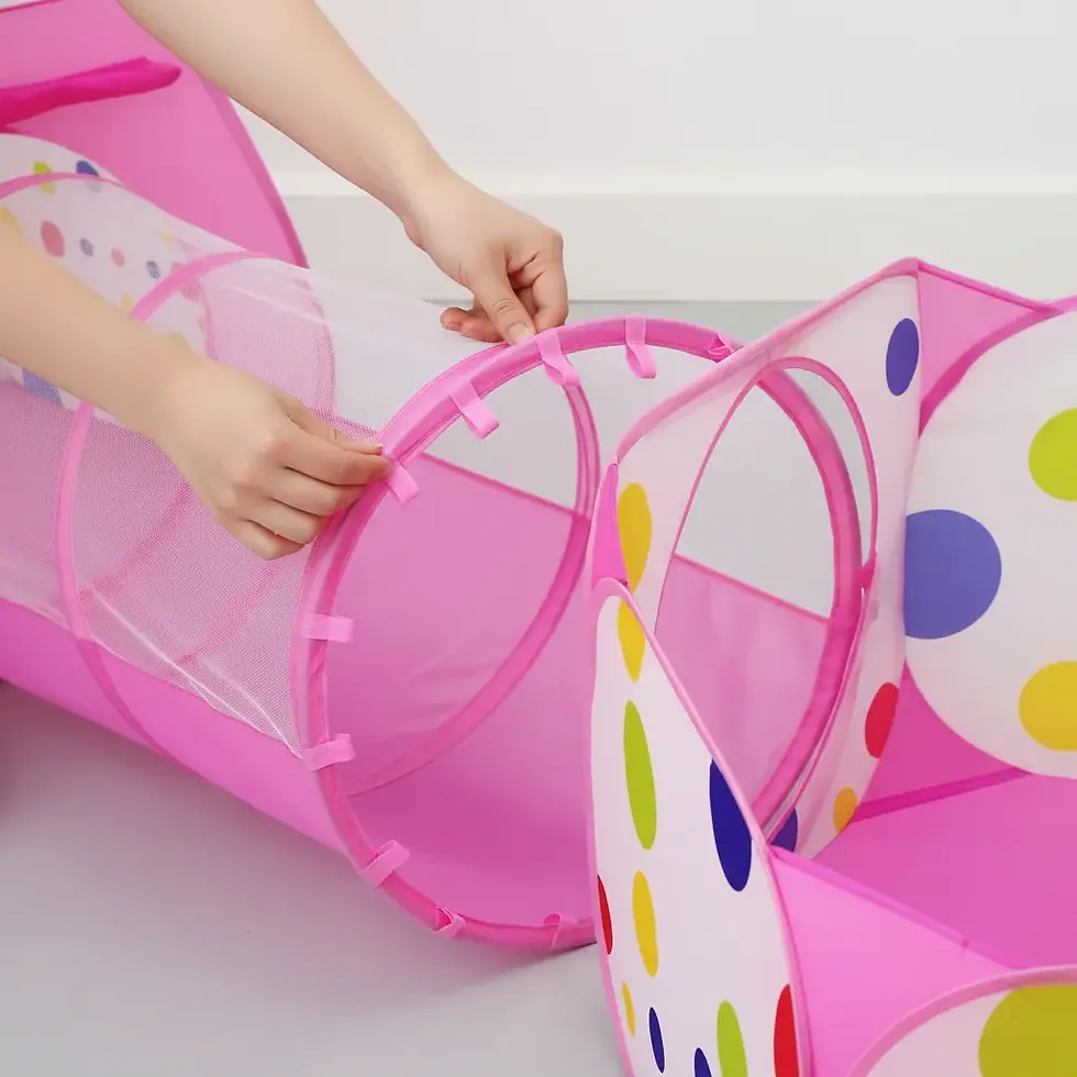 Miniatura: Carpa Infantil 3 en 1 Castillo + Tunel + Piscina de Pelotas