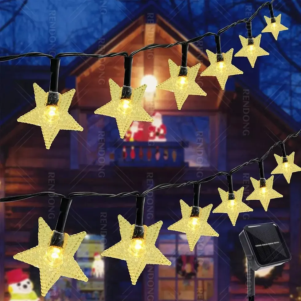 Miniatura: Guirnalda De Luces Solares De 50 Estrellas De 7.5 Metros
