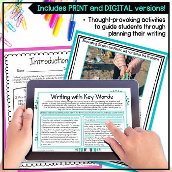 Thumbnail: Text Based Informational Writing Prompts: Differentiated Plastic Pollution
