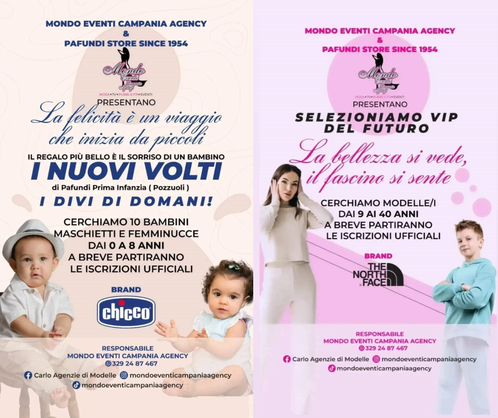 NUOVO CASTING DI MONDO EVENTI CAMPANIA, A POZZUOLI IL 26 MAGGIO
