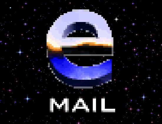 email sign from the 90s rotating