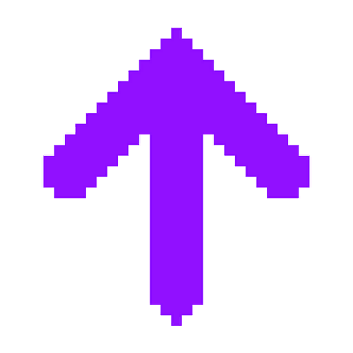 arrow changing colours from pink purple to blue