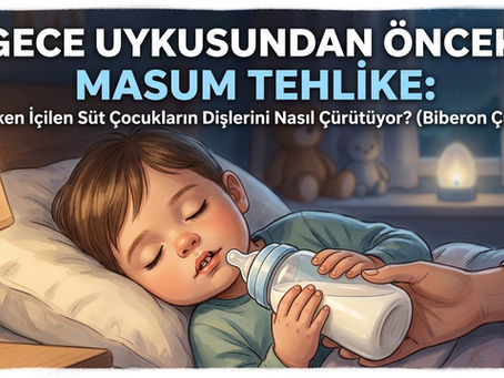 Gece Uykusundan Önceki Masum Tehlike: Yatarken İçilen Süt Çocukların Dişlerini Nasıl Çürütüyor? (Biberon Çürüğü)