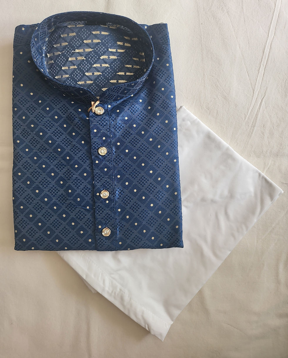 Ethnic Wear Kurta Pajama For Boys | Navy Blue | Age: 10 to 11 years