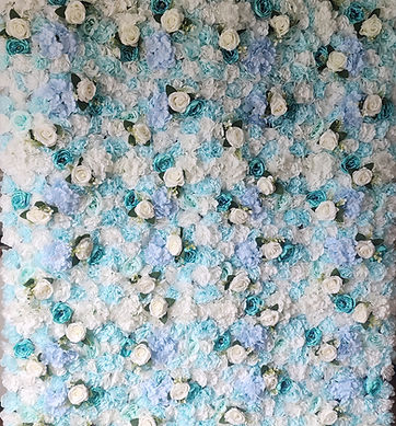 Blue and White Flower Wall Rental