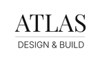 Atlas design and build logo on a grey background