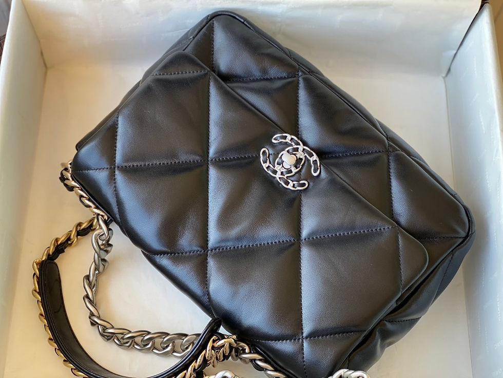 섬네일: [CHANEL] 샤넬 2022년 AS1161 19 플랩백 매트 실버 체인: 일명 (제니 백) - 30cm