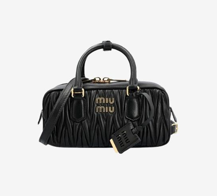 섬네일: [MIUMIU] 미우미우 아르카디 나파 가죽 숄더 백 블랙 여성 5BB142