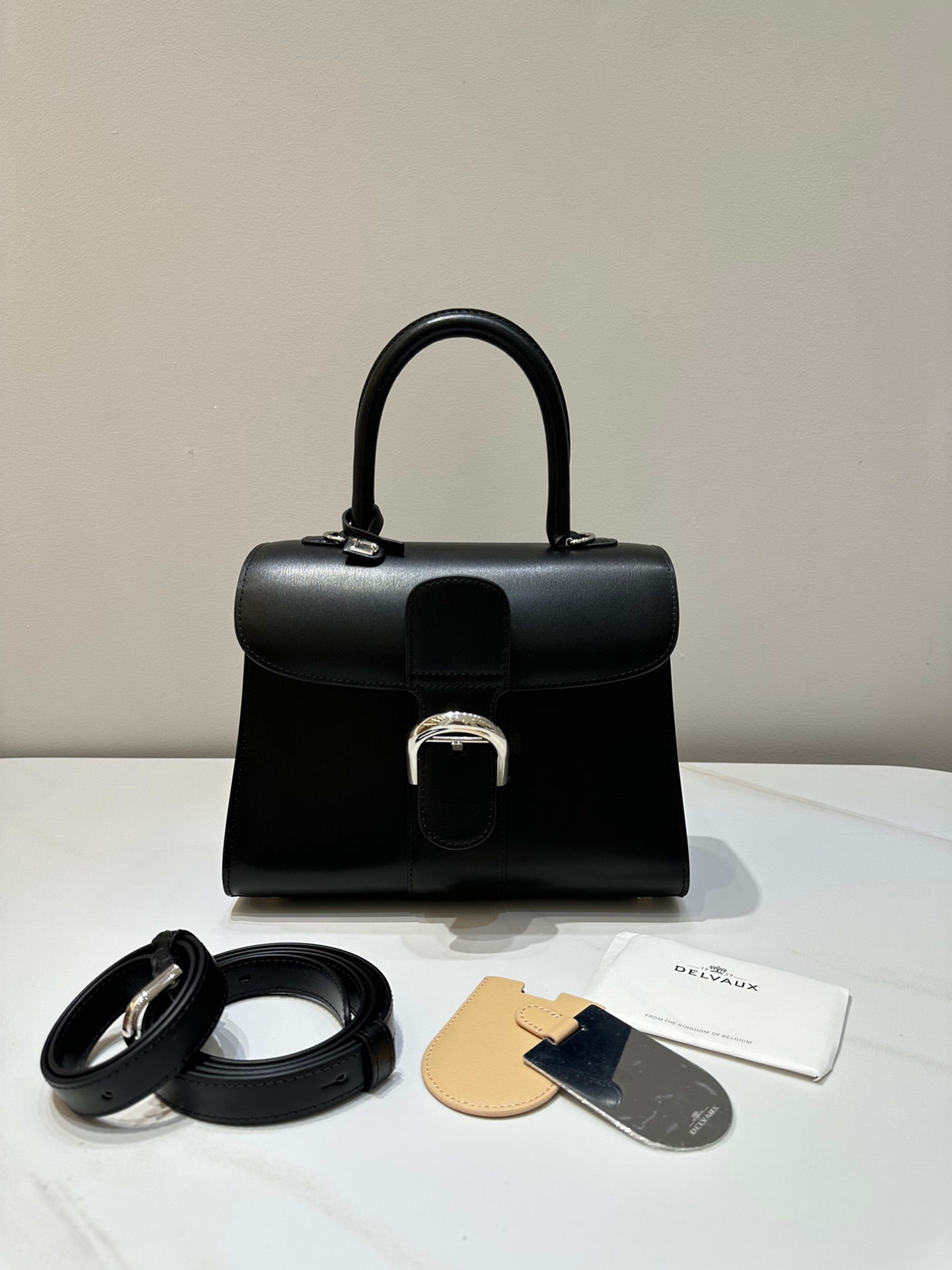 [Delvaux] 델보 2024 브리앙 레더 토트 숄더백 PM(블랙)
