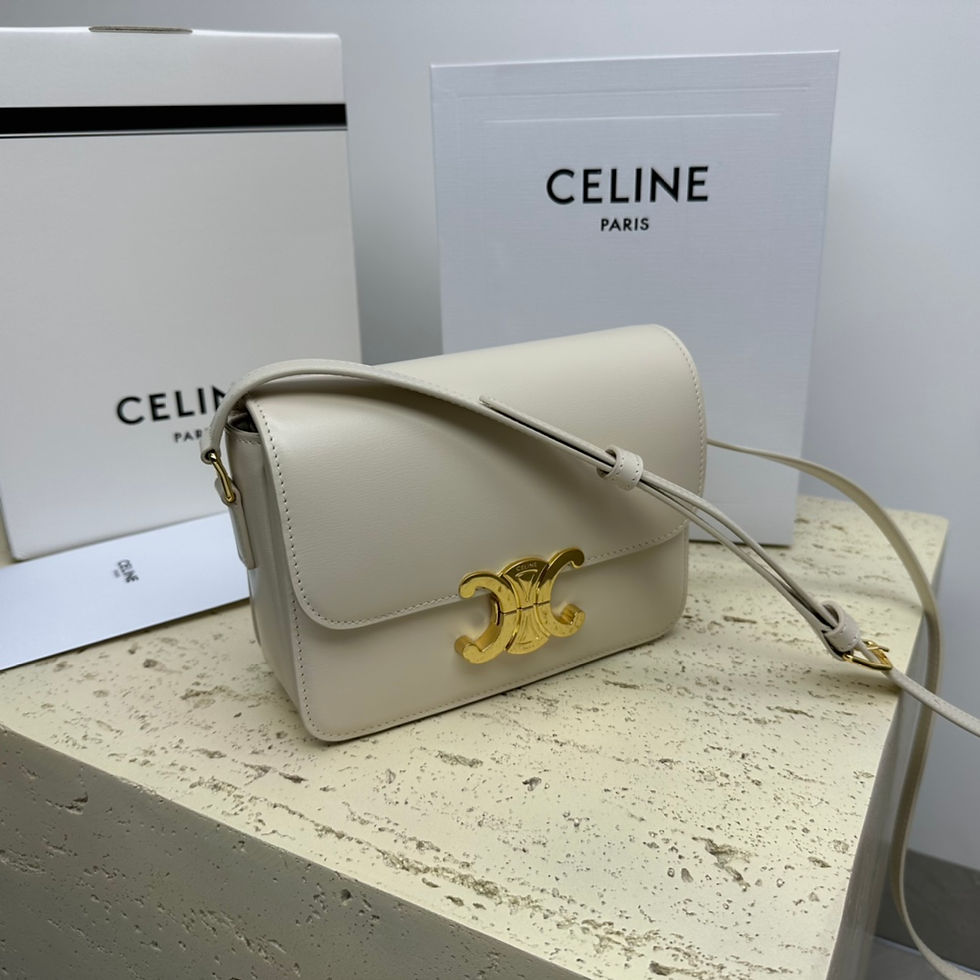 섬네일: [CELINE] 2025 셀린느 틴 트라이옴페 샤이니 스킨 백(화이트)
