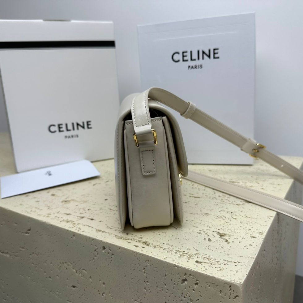 섬네일: [CELINE] 2025 셀린느 틴 트라이옴페 샤이니 스킨 백(화이트)