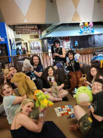 Teens hiding the stuffed animals