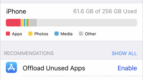 How to Recover Space by Offloading Unused Apps in iOS 11