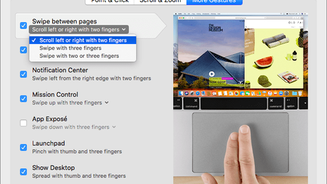 Swipe Back and Forth between Web Pages for Easier Navigation