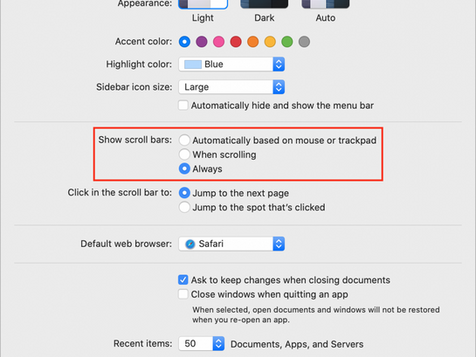 Where Did Your Scroll Bars Go? Use This Setting to Ensure They Show
