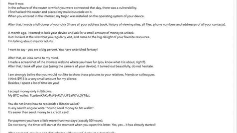 Don’t Freak Out If You Get Blackmail Spam Containing an Old Password