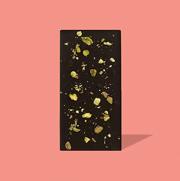 Sugar free 70% dark chocolate bar with pistachios